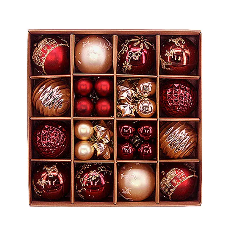 Cross-Border Christmas Balls 44PCs 3-6cm Electroplated - Image 31