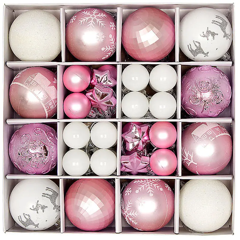 Cross-Border Christmas Balls 44PCs 3-6cm Electroplated — feature 7