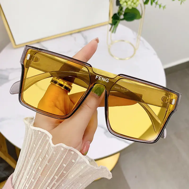 2023 Green Square Sunglasses for Women Anti-UV Driving - Image 3