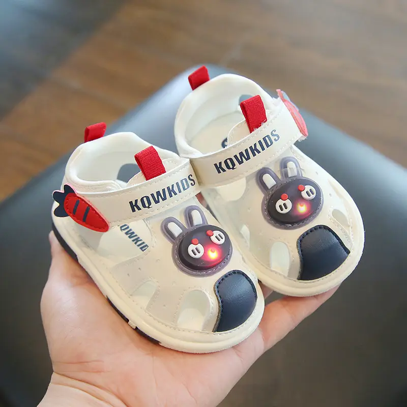 Baby Cartoon LED Sandals for Girls 0-2Yr Soft Leather