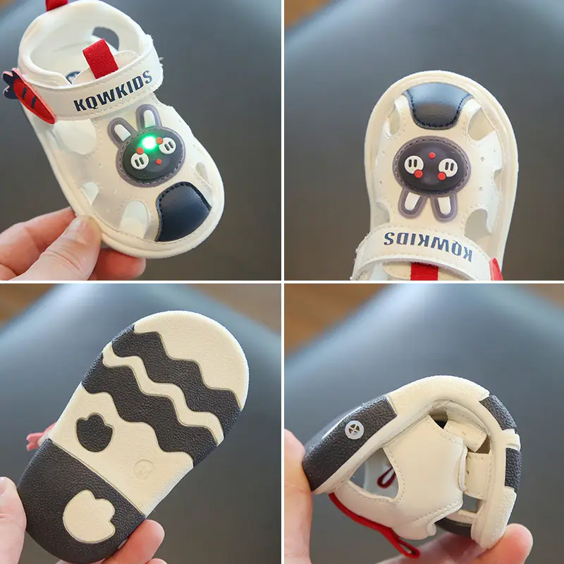 Baby Cartoon LED Sandals for Girls 0-2Yr Soft Leather