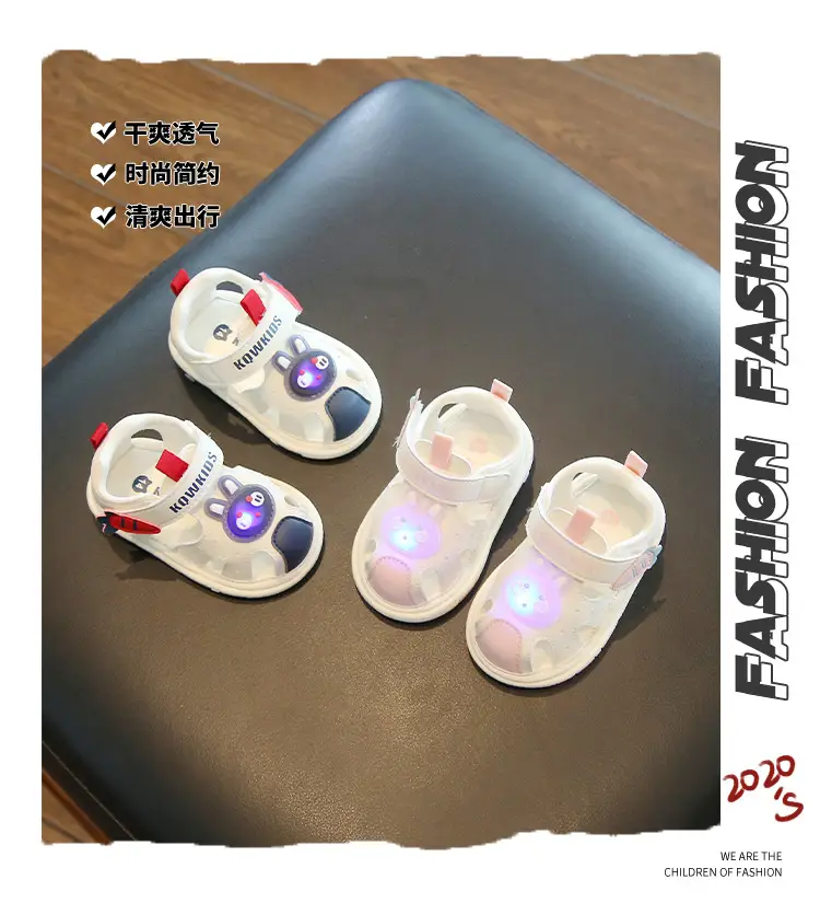 Baby Cartoon LED Sandals for Girls 0-2Yr Soft Leather — feature 1