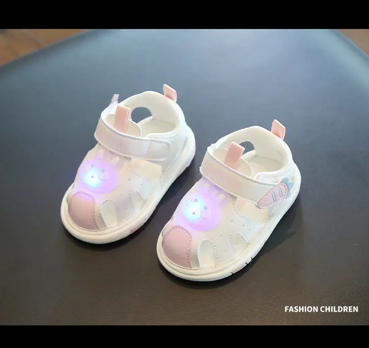 Baby Cartoon LED Sandals for Girls 0-2Yr Soft Leather — feature 11