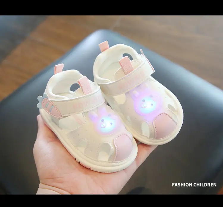 Baby Cartoon LED Sandals for Girls 0-2Yr Soft Leather — feature 13