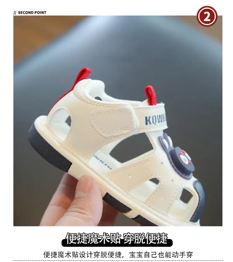 Baby Cartoon LED Sandals for Girls 0-2Yr Soft Leather — feature 3