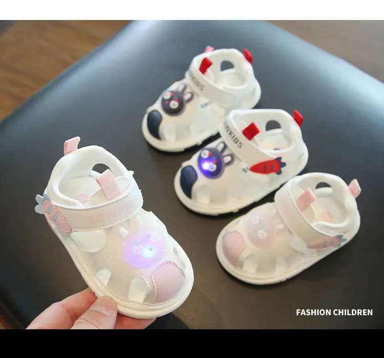 Baby Cartoon LED Sandals for Girls 0-2Yr Soft Leather — feature 9