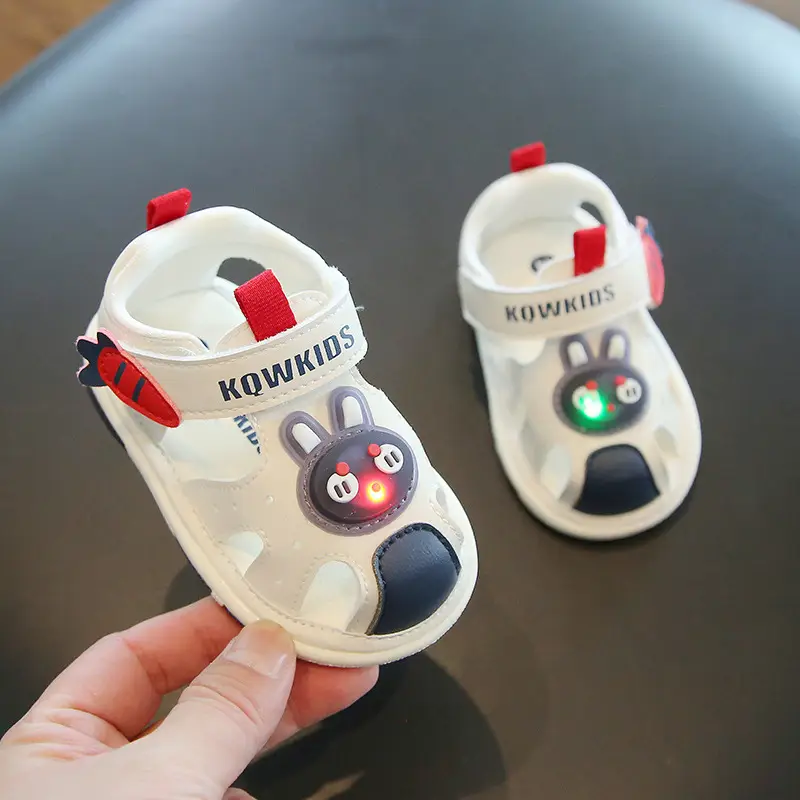 Baby Cartoon LED Sandals for Girls 0-2Yr Soft Leather