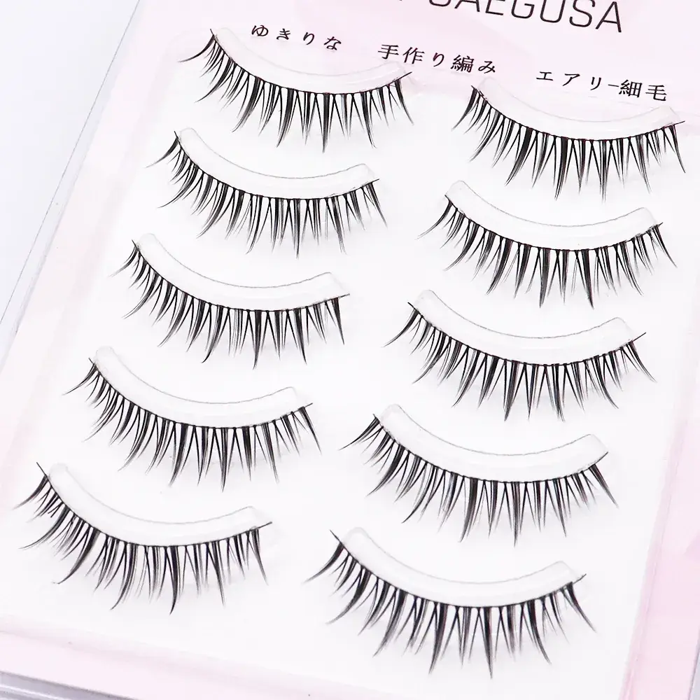 Black Fine Stem False Eyelashes for Women - Image 4