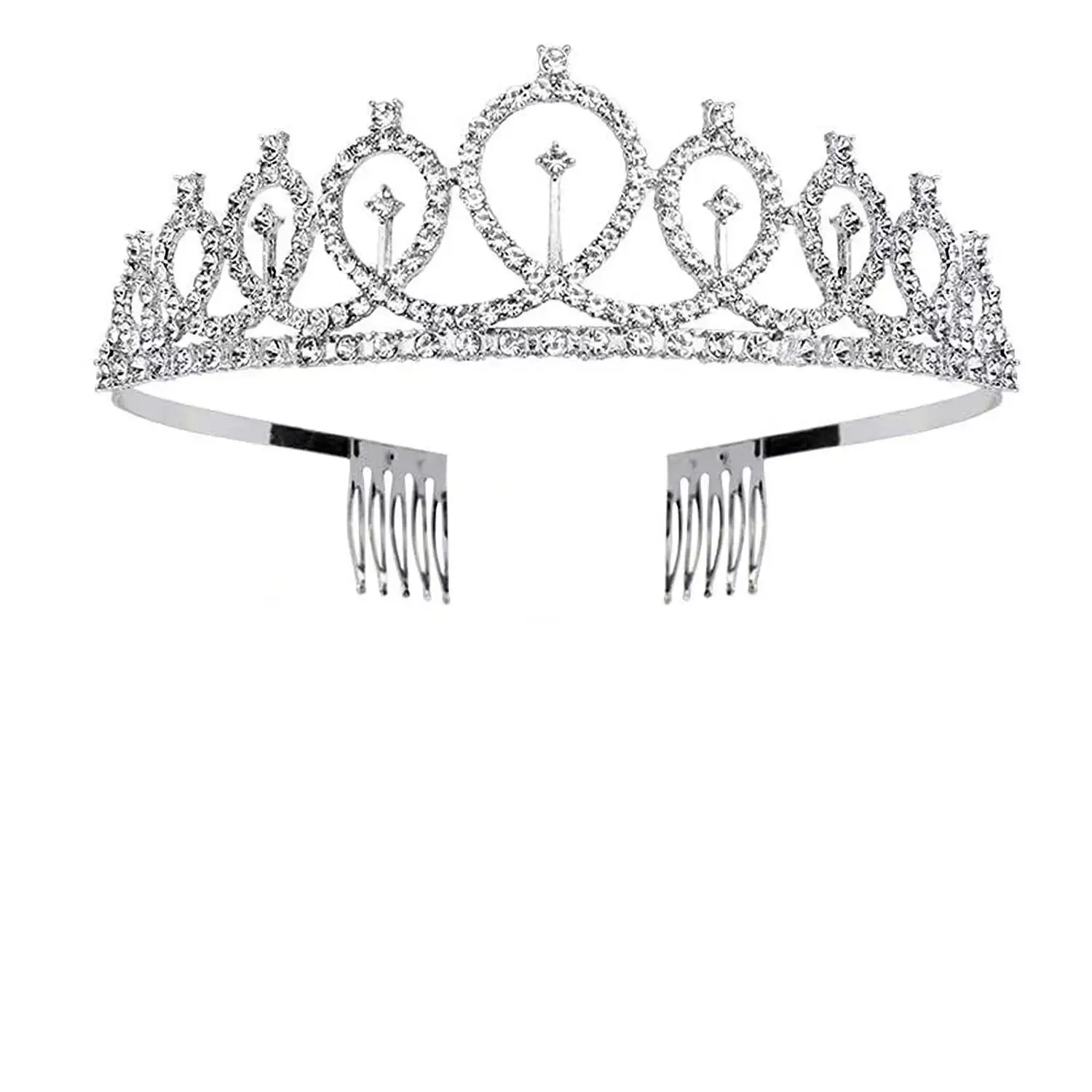 Rose Gold Rhinestone Bridal Party Crown Headband