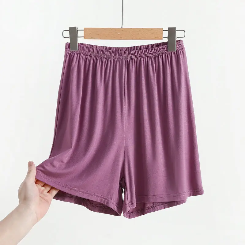 Women's Pink Modal Shorts Summer Plus Size Loose Pajama Pants