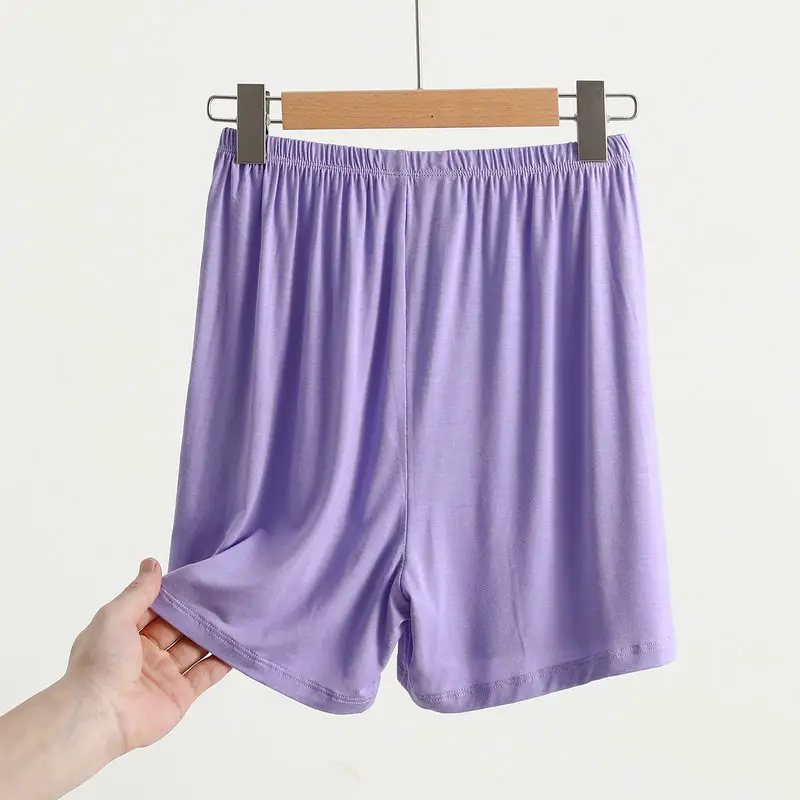 Women's Pink Modal Shorts Summer Plus Size Loose Pajama Pants — feature 10
