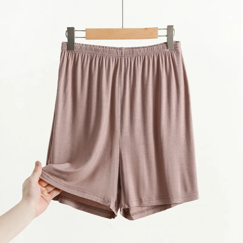 Women's Pink Modal Shorts Summer Plus Size Loose Pajama Pants — feature 15