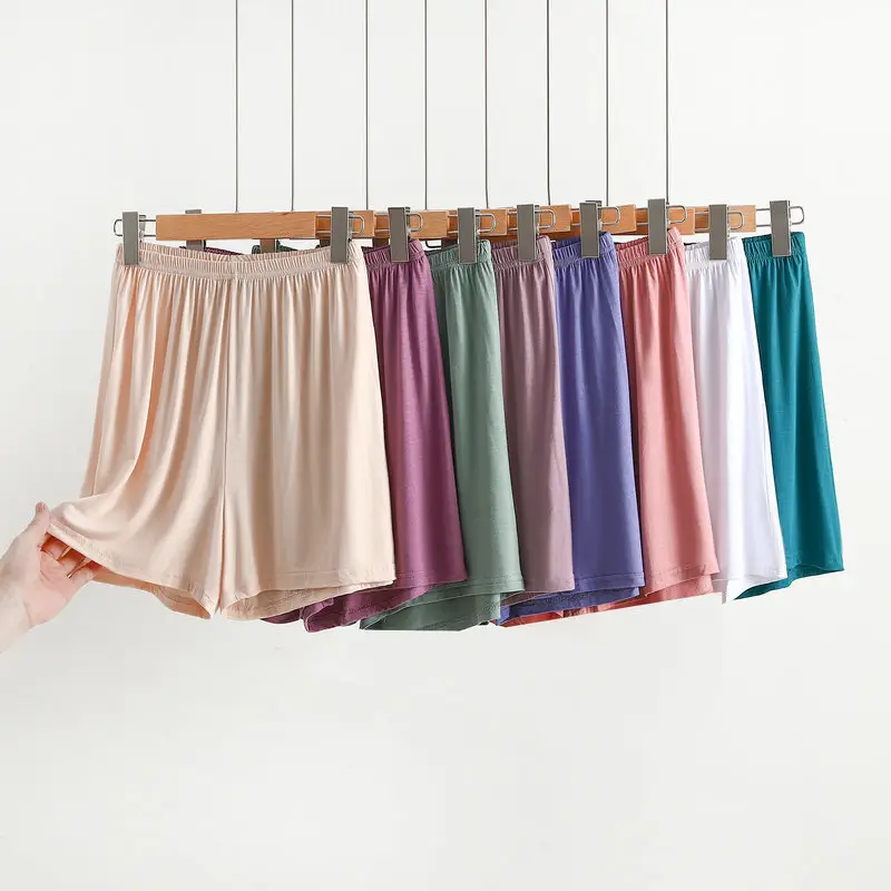 Women's Pink Modal Shorts Summer Plus Size Loose Pajama Pants — feature 2