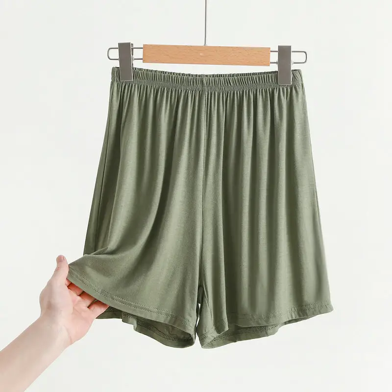 Women's Pink Modal Shorts Summer Plus Size Loose Pajama Pants — feature 23