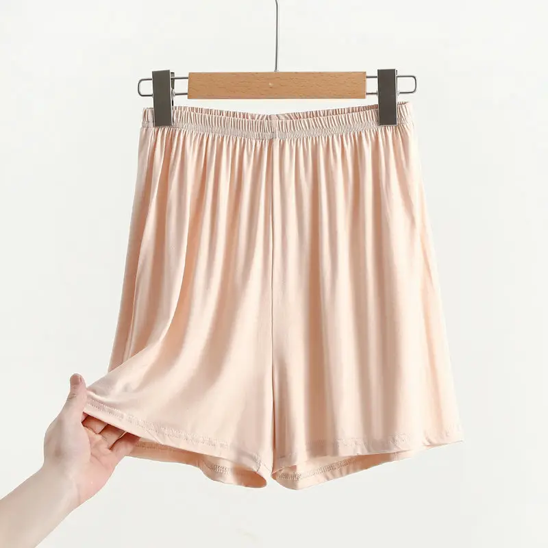 Women's Pink Modal Shorts Summer Plus Size Loose Pajama Pants — feature 25