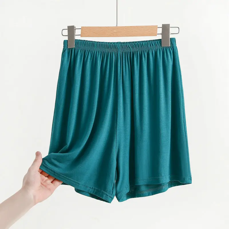 Women's Pink Modal Shorts Summer Plus Size Loose Pajama Pants — feature 26