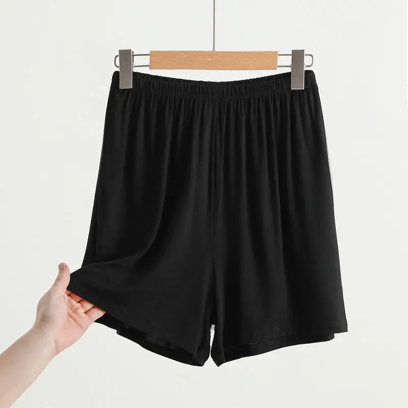 Women's Pink Modal Shorts Summer Plus Size Loose Pajama Pants — feature 28