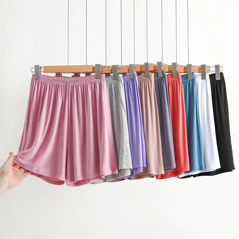 Women's Pink Modal Shorts Summer Plus Size Loose Pajama Pants — feature 3