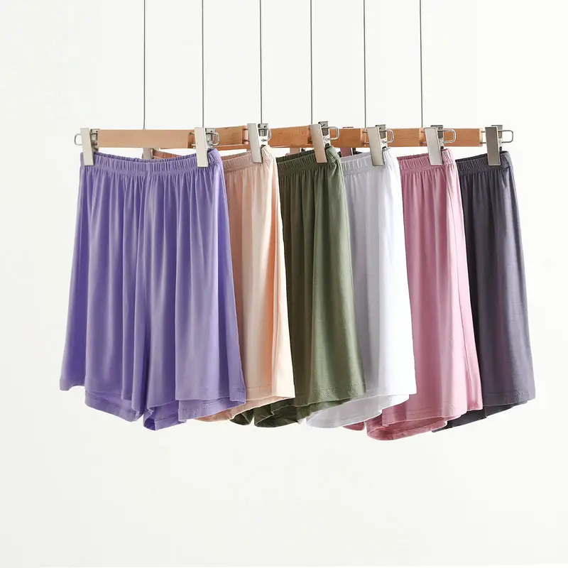 Women's Pink Modal Shorts Summer Plus Size Loose Pajama Pants — feature 4