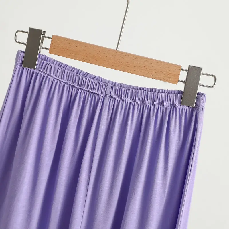 Women's Pink Modal Shorts Summer Plus Size Loose Pajama Pants — feature 6