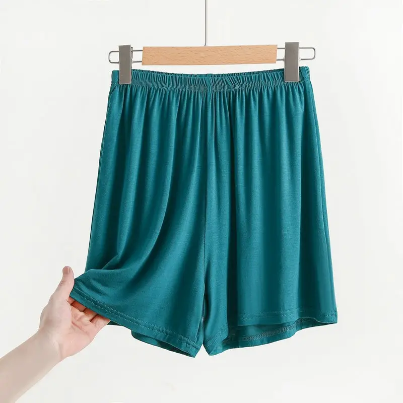 Women's Pink Modal Shorts Summer Plus Size Loose Pajama Pants