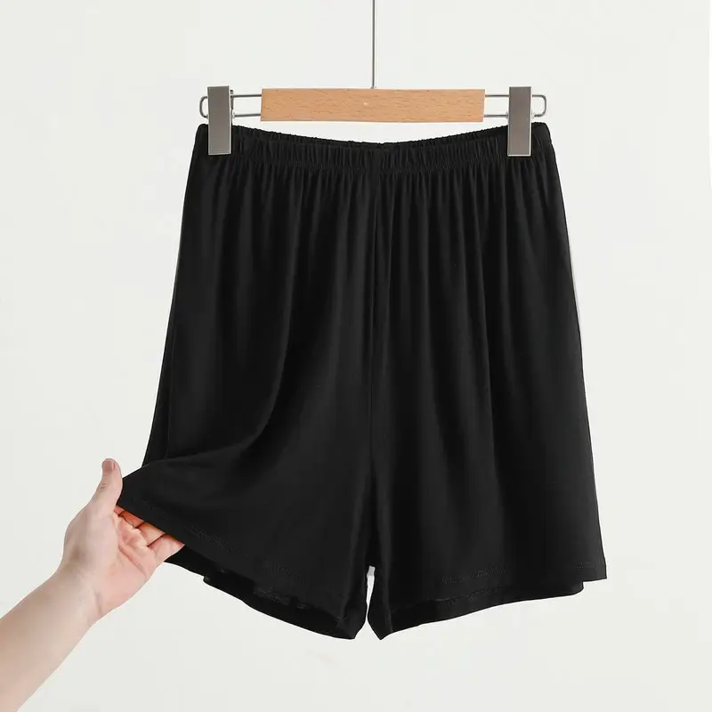 Women's Pink Modal Shorts Summer Plus Size Loose Pajama Pants