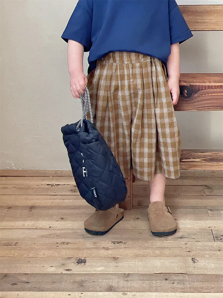 Baby Girls Plaid Wide Leg Pants Cotton Linen 2025 — feature 3