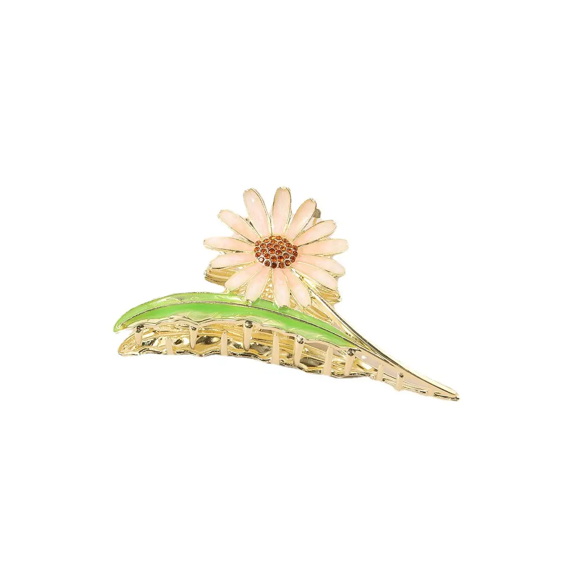 Guanyang Alloy Tulip Hair Clip with Pearl & Green Accents - Image 13