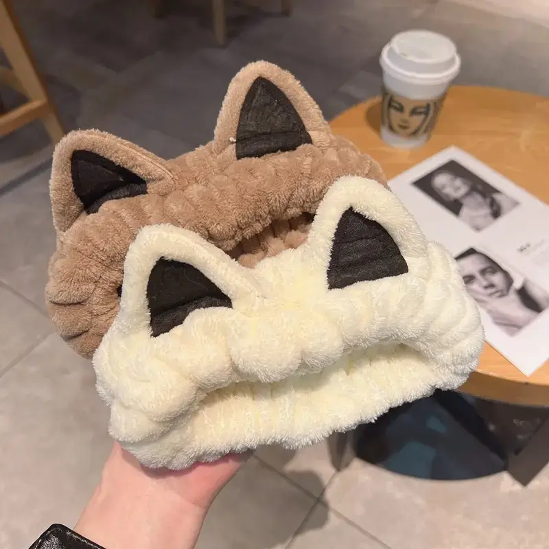 Korean Cat Ears Plush Headband for Girls Women