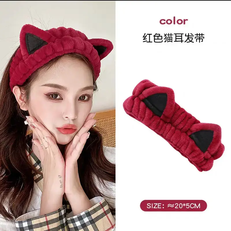 Korean Cat Ears Plush Headband for Girls Women — feature 1