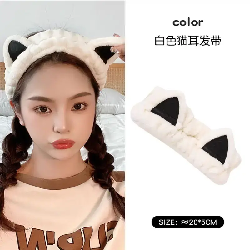 Korean Cat Ears Plush Headband for Girls Women — feature 2