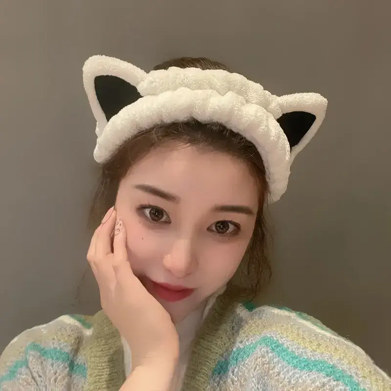 Korean Cat Ears Plush Headband for Girls Women — feature 4