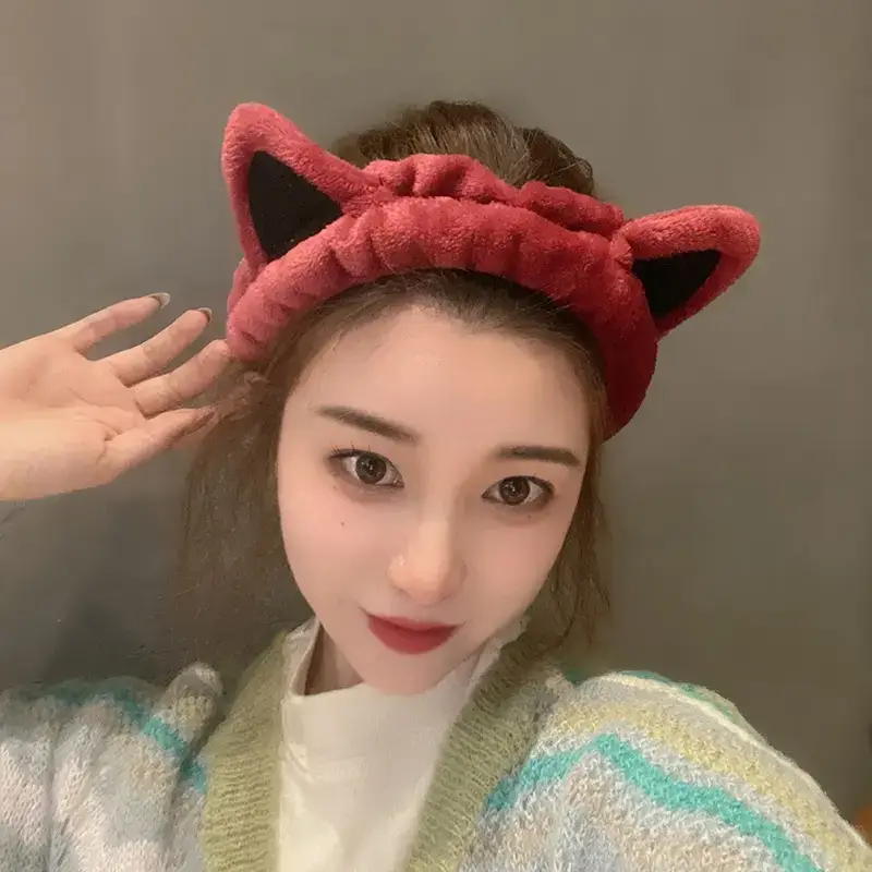 Korean Cat Ears Plush Headband for Girls Women — feature 5