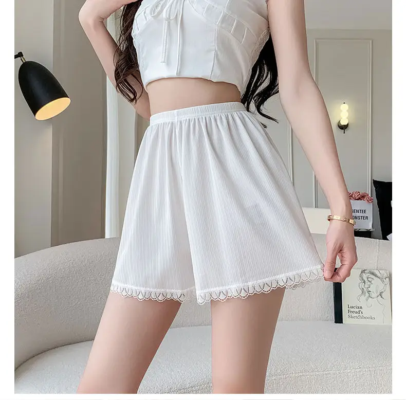 Women's Lace Shorts Cream Anti-Curl Summer Wear — feature 12