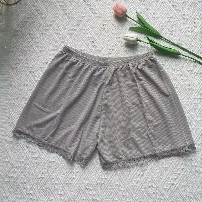 Women's Lace Shorts Cream Anti-Curl Summer Wear - Image 4