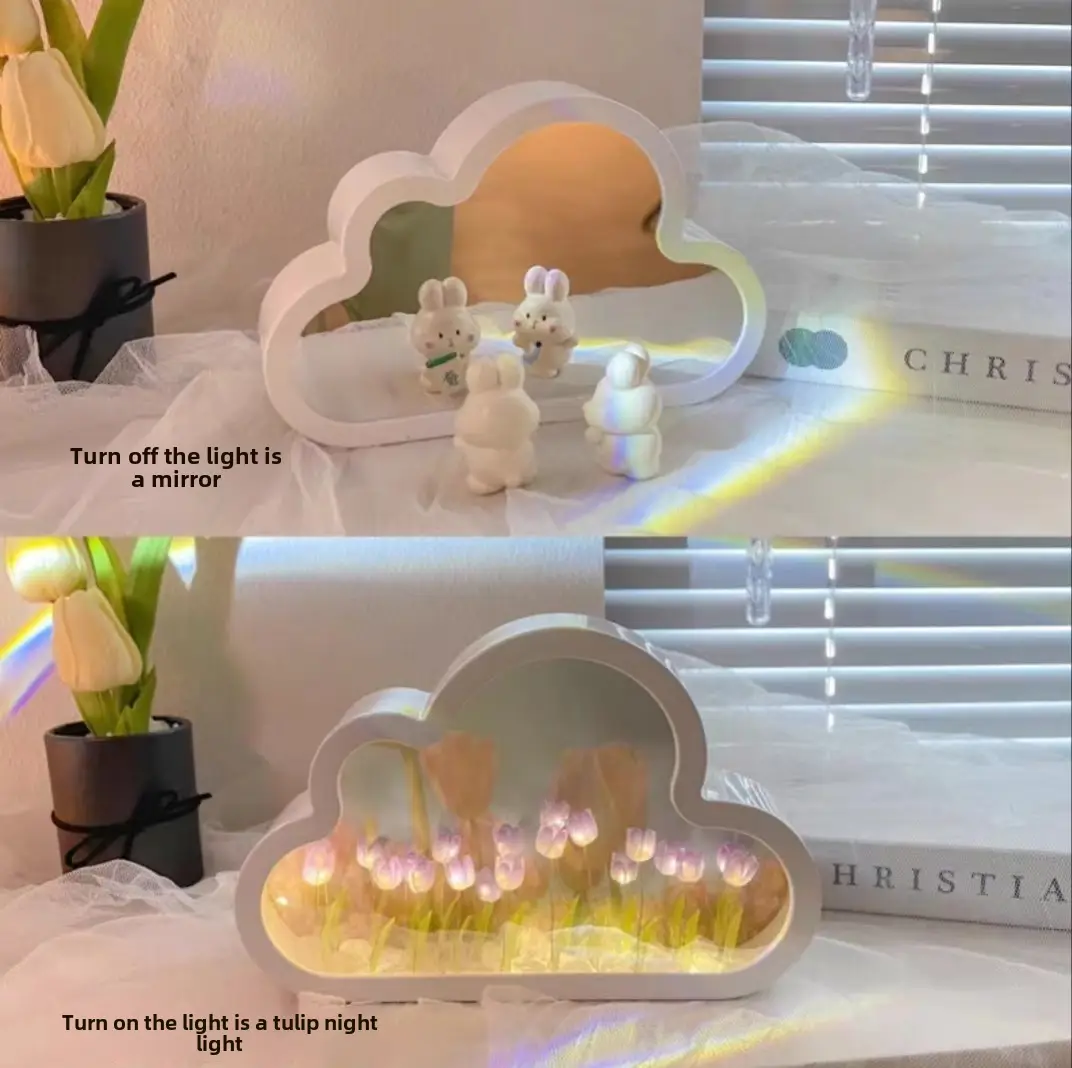 LED Cloud Mirrors Nightlight Decor for Home - Image 3