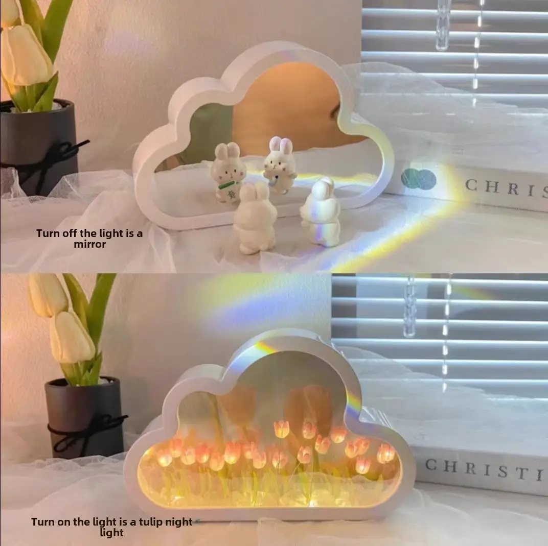LED Cloud Mirrors Nightlight Decor for Home - Image 4