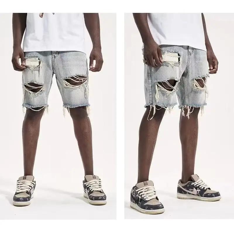New Ins Slim Fit Lazy Pants Jeans Youth Popular Summer Men's Art Trend - Image 3