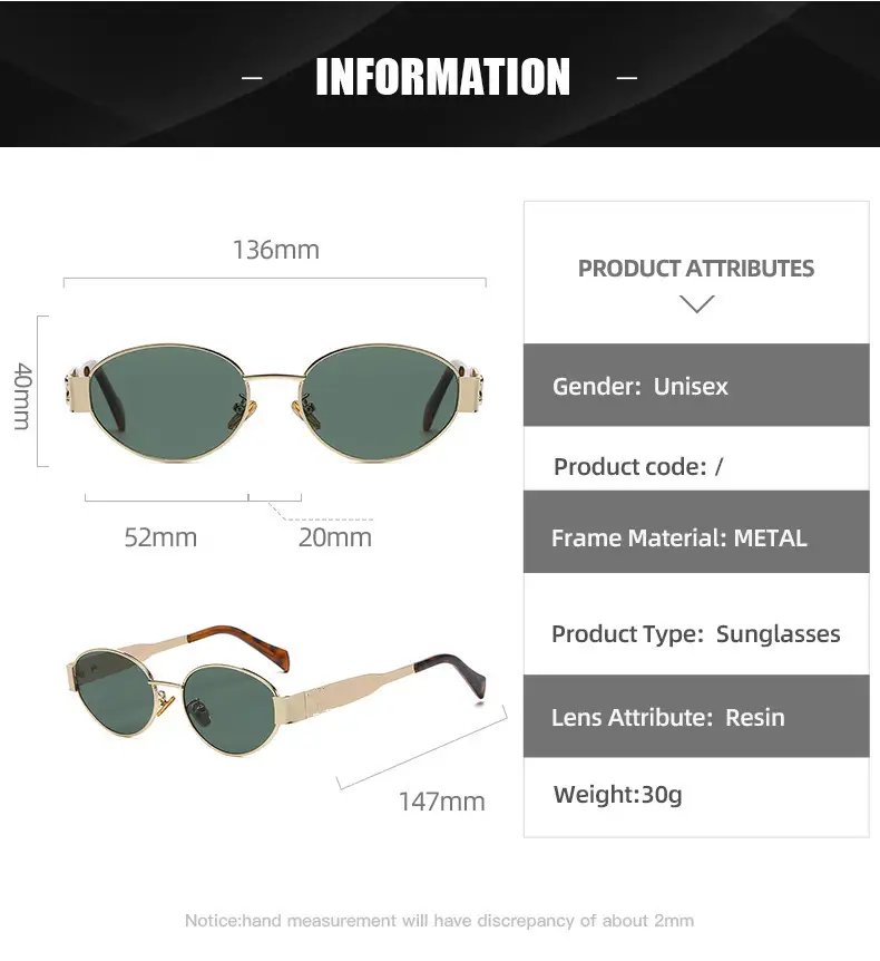Silver Black Cat Eye Sunglasses for Women — feature 12