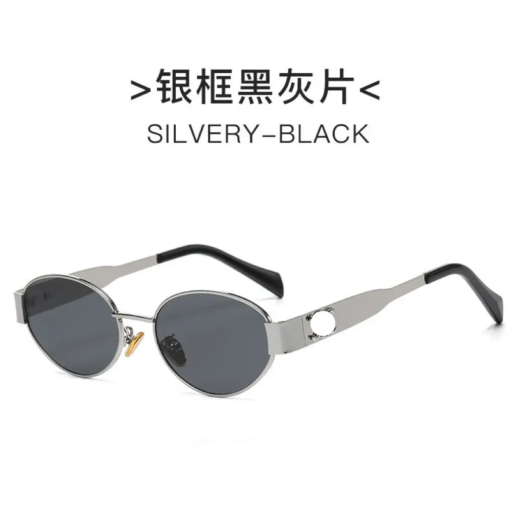 Silver Black Cat Eye Sunglasses for Women - Image 4