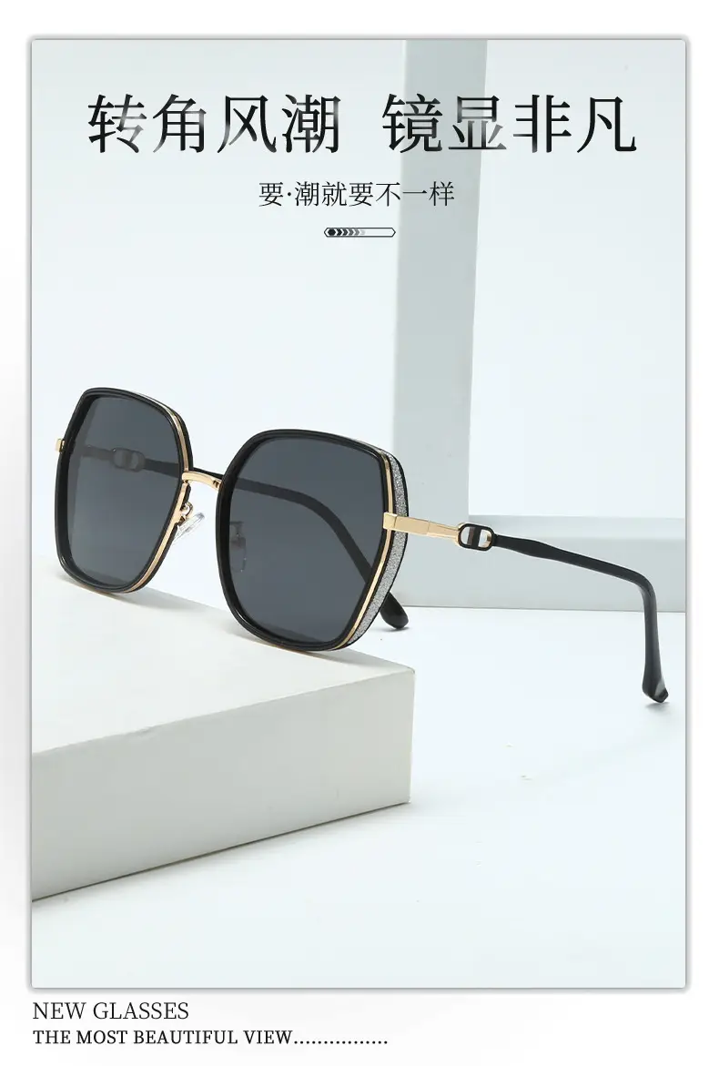 Women's UV400 Sunglasses with Gold Frame — feature 11