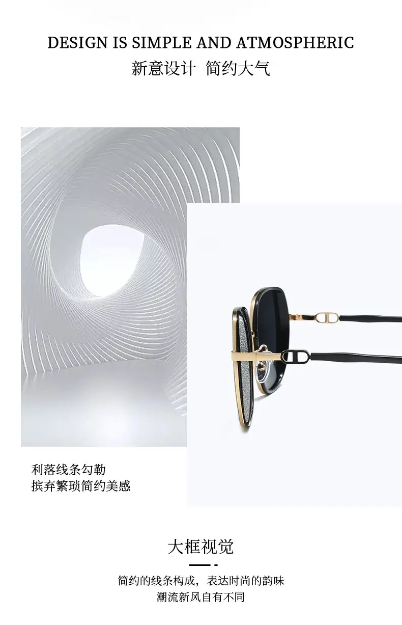 Women's UV400 Sunglasses with Gold Frame — feature 12