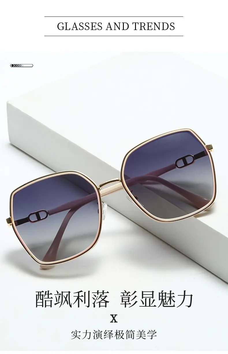 Women's UV400 Sunglasses with Gold Frame — feature 13