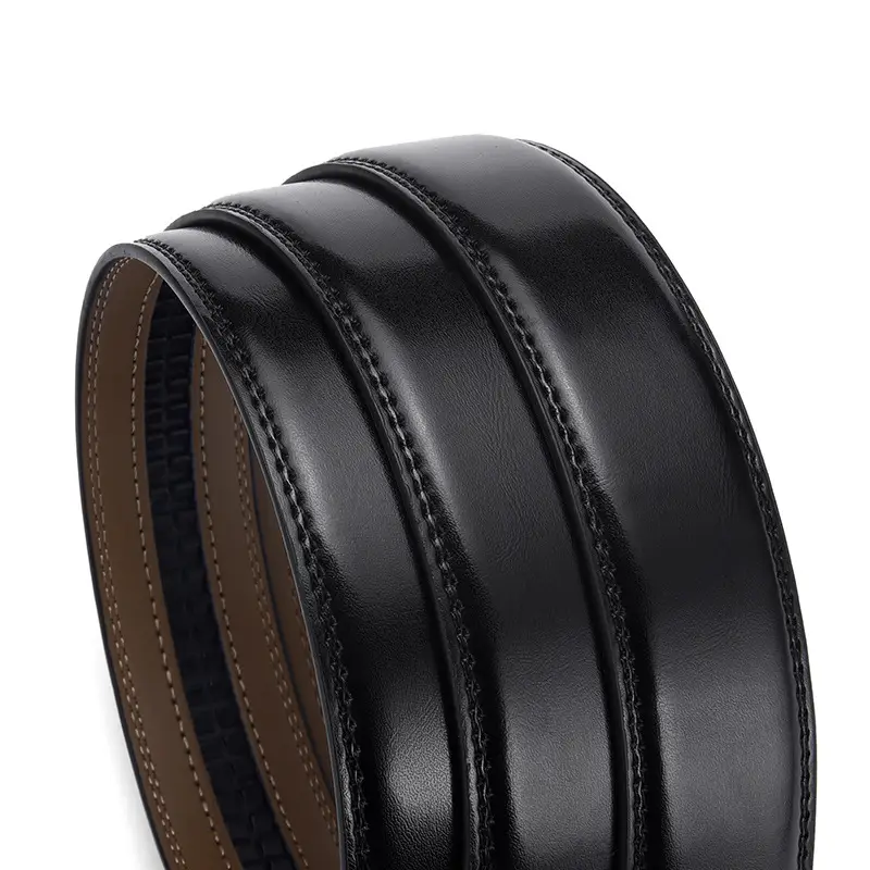 Men's Genuine Cowhide Belt Brown Automatic Buckle β feature 11