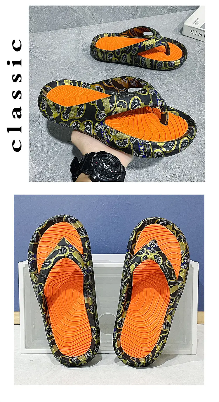 Men's Trendy Slip-On Beach Flip-Flops Thick Soled — feature 10
