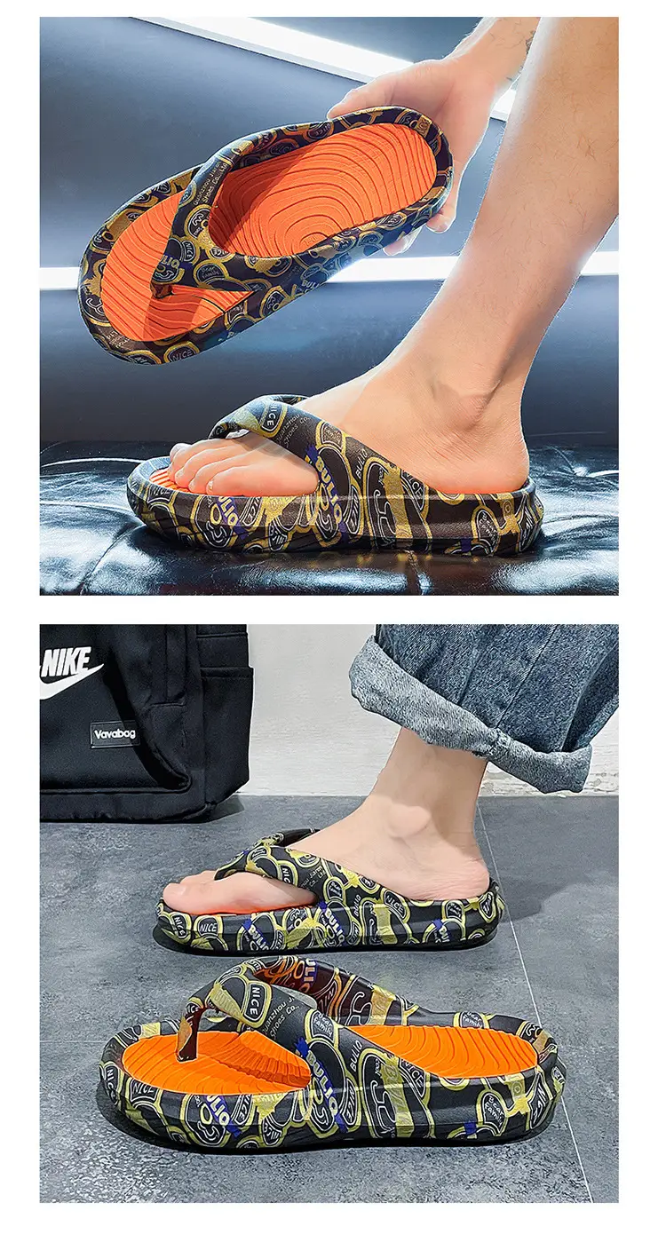 Men's Trendy Slip-On Beach Flip-Flops Thick Soled — feature 7