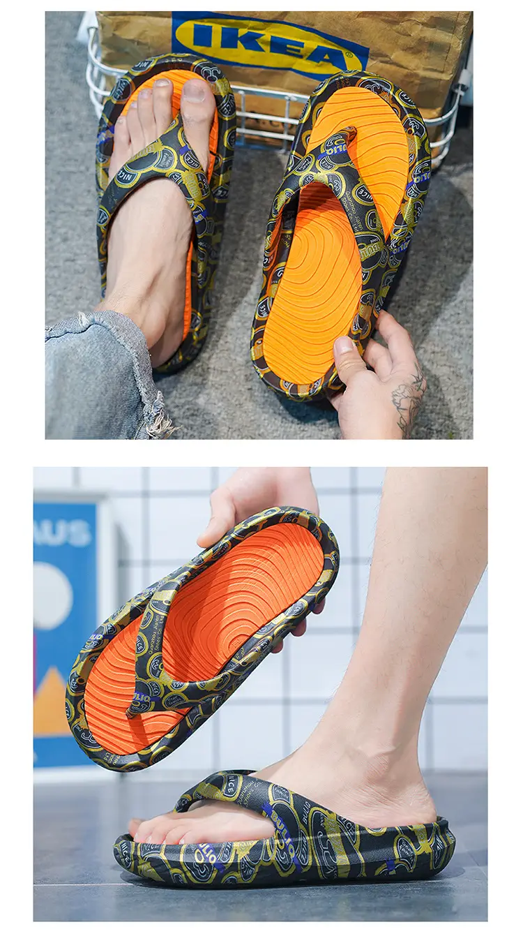 Men's Trendy Slip-On Beach Flip-Flops Thick Soled — feature 9