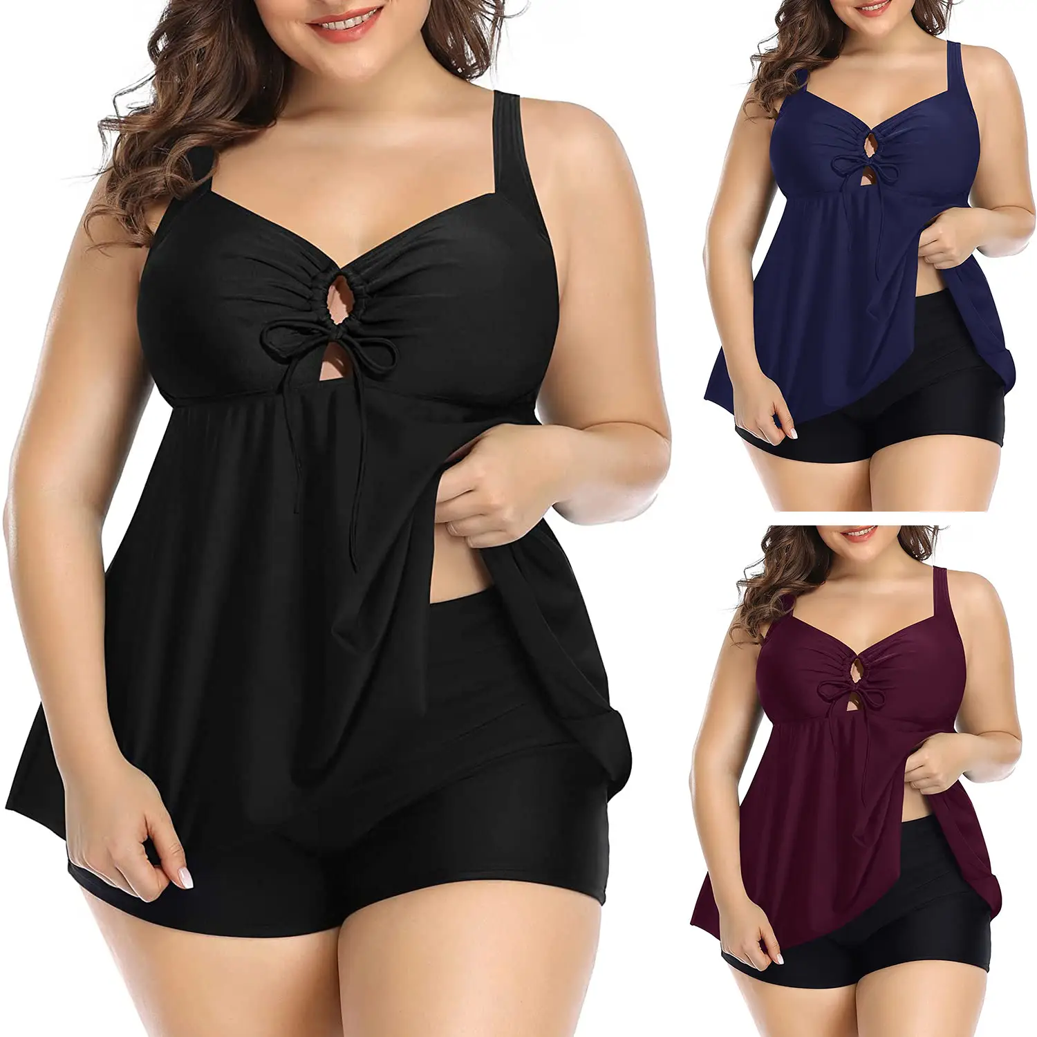 Women's Citrus Print Two-Piece Swimwear Set Plus Size - Image 10