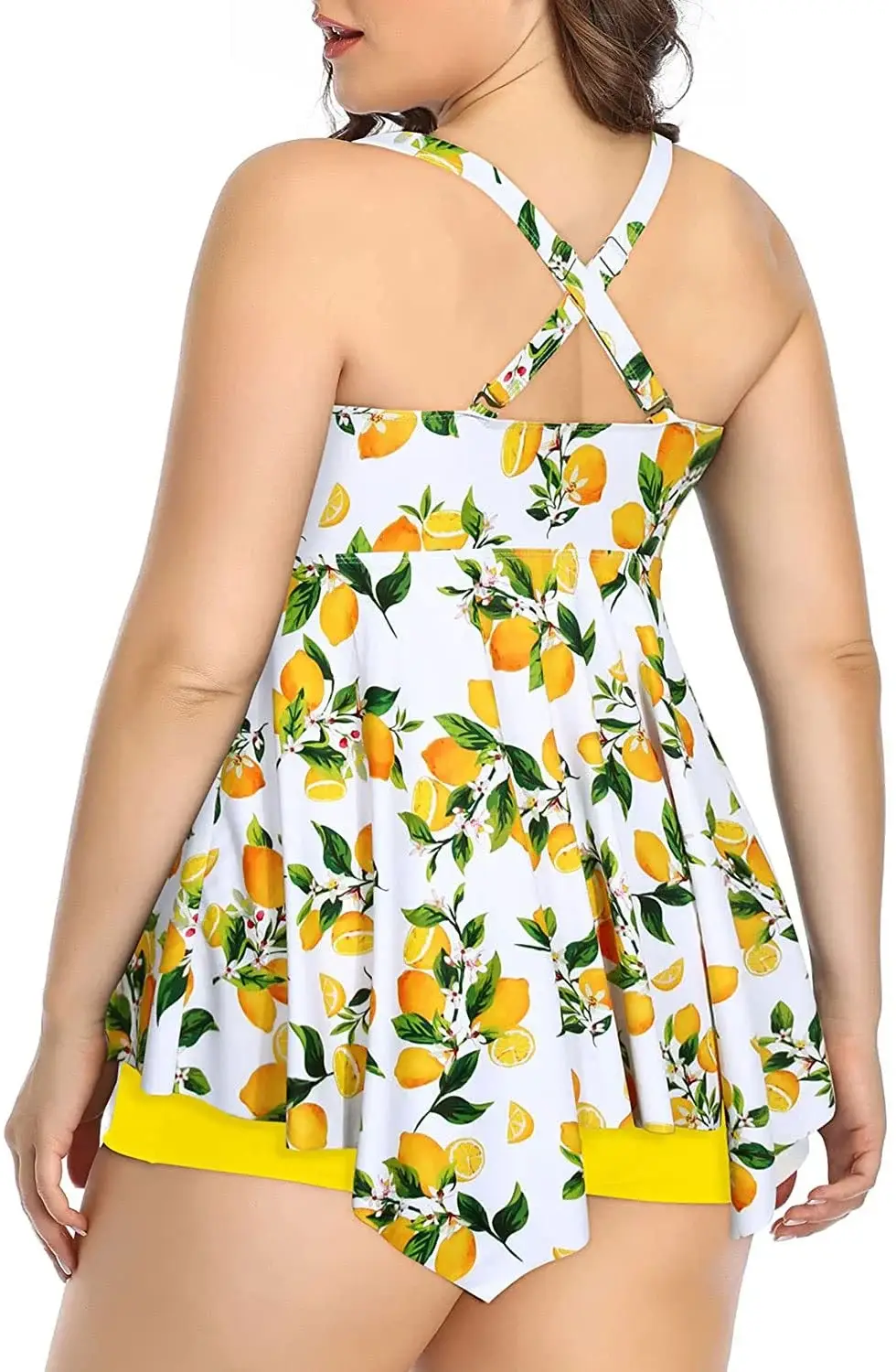 Women's Citrus Print Two-Piece Swimwear Set Plus Size — feature 18