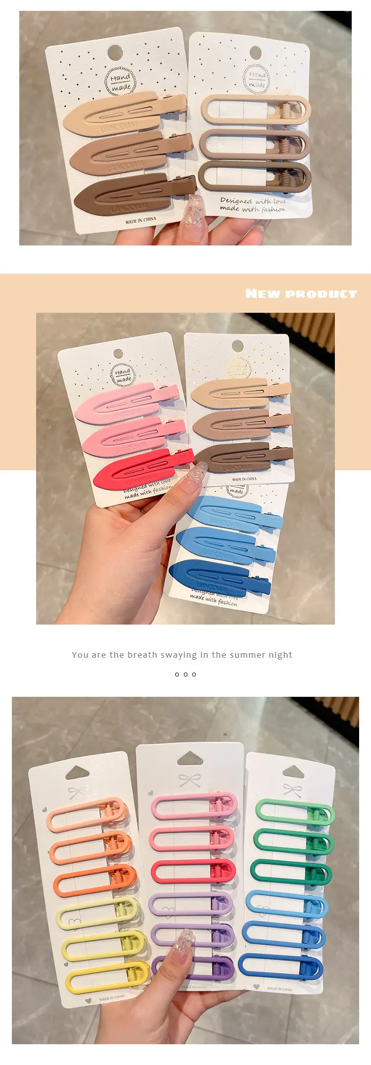 Pink Hair Clips for Women's Side Fringe & Makeup — feature 2